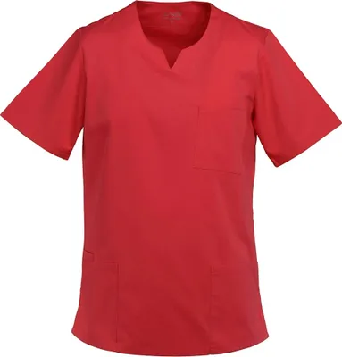 Produktbild von Damen Kasack halbarm rot, Gr. 5XL : rot : 50% Baumwolle 50% Polyester 175 g/m² : 5XL