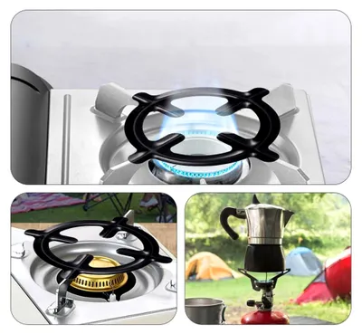 Produktbild von Gusseisen Stützring für Espressokannen und Kaffeemaschinen – Hitzebeständig und Rutschfest für Camping und Outdoor-Kochen