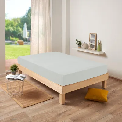 Produktbild von Traumschlaf Frottee Stretch Spannbettlaken 180x200 - 200x200 cm silber