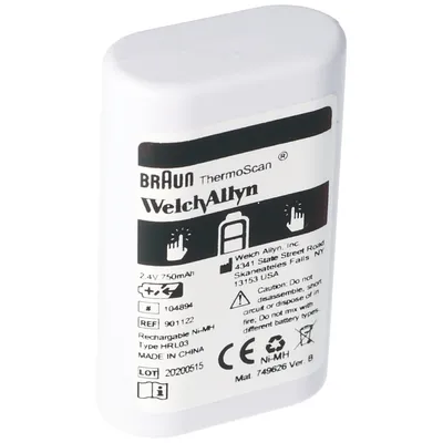 Zdjęcie produktu dla Oryginalny akumulator NiMH Braun, Welch Allyn Thermoscan Pro 6000 - Typ 104894