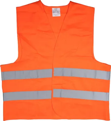 Produktbild von HEYNER® Warnweste Sicherheitsweste Erwachsene XL Fahrrad - Reflexstreifen I Universelle Größe mit Klettverschluss, 100% Polyester I 30° C Waschbar - Orange