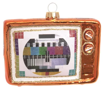 Produktbild von Krebs Glas Lauscha Weihnachtsbaumschmuck - Nostalgischer Fernseher - aus Glas - ca. 7cm
