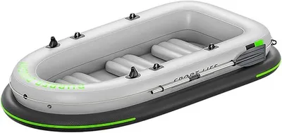 Imagen del producto de Bote inflable para adultos Silecomplaza, bote inflable, kayak inflable para pesca, canoa inflable de alta capacidad para ríos, con 2 remos