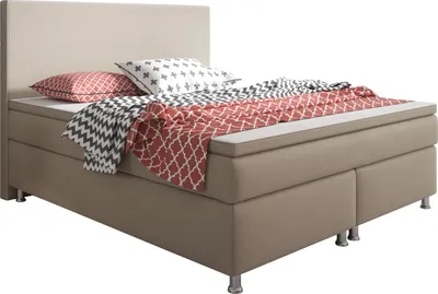 Produktbild von Boxspringbett K001 180x200 cm Webstoff Muddy