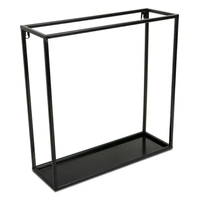 Produktbild von Wandregal, Hängeregal Metall Aufhängen, Rechteckig, Loft, Schwarz, 45 cm