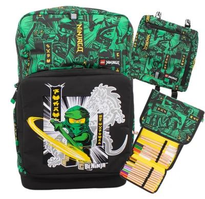 Produktbild von Lego Ninjago Schultasche 3-in-1-Set Ranzen Sporttasche Federmäppchen