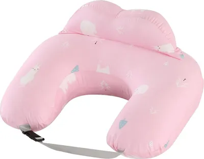 Produktbild von Baby Stillkissen, Seitenlagerungskissen Schwangerschaft-Geeignetem Stillkissen 100% Baumwolle Kleines Stillkissen Geschenk für Schwangere,Eisbärenpulver,L-Größe