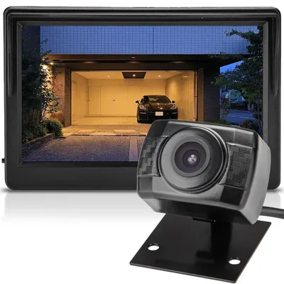 Produktbild von Kabellose Auto Funk-Rückfahrkamera, HD Qualität, FarbDisplay 12,7 cm, AHD-Sensor, IR Nachtsicht, Einparkhilfe für PKW, Gelände KFZ, Caravans