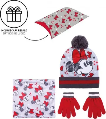 Immagine prodotto di Set invernale in confezione regalo (cappello, scaldacollo, guanti) MINNIE MOUSE, 2200009627