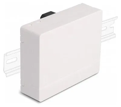 Obrázok produktu pre LWL Anschlussdose für Hutschiene 4 x SC Simplex oder LC Duplex weiß