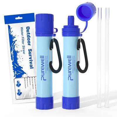 Obrázek produktu pro Filtr na pitnou vodu, ultrajemný filtr 0,01 μm, kapacita 1500 litrů, přenosný, s karabinou