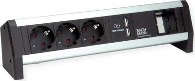 Obrázok produktu pre BACHMANN Desk1 1xUSBCharger 3xochranný kontakt, 1xABD