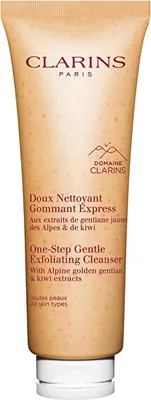 Zdjęcie produktu dla Clarins Doux Nettoyant Gommant Express, Kobiety, Skóra uniwersalna, Oczyszczenie, Złuszczanie, Wygładzający, 1 szt., Żelowy, Tubka