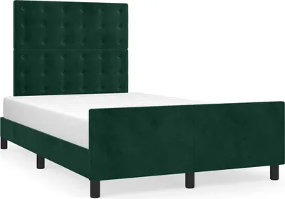 Obrázok produktu pre vidaXL Rám postele bez matraca tmavozelený 120x200 cm zamat