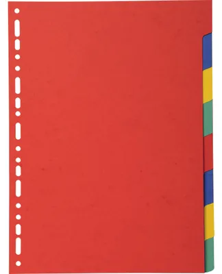 Image de Exacompta 25x Intercalaires carte 220g 8 positions A4 Assorties vives 2008E