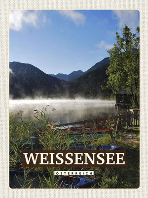 Immagine prodotto di vianmo Insegna in legno 40x30 cm WeissenseeSee Wälder Natur