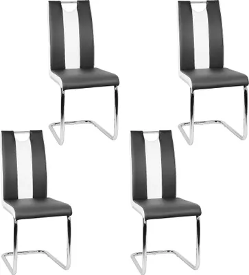 Image de chaise de salle à manger à 4 pieds Chaise à haut dossier