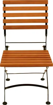 Produktbild von DEGAMO Gartenstuhl Klappstuhl HOFGARTEN, Flachstahl schwarz + Eukalyptus geölt, 2 Stück, klappbar