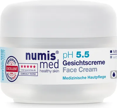Produktbild von numis med Gesichtscreme ph 5.5 - Hautberuhigende Tagescreme für empfindliche & sensible Haut - Gesichtspflege 1x 50 ml