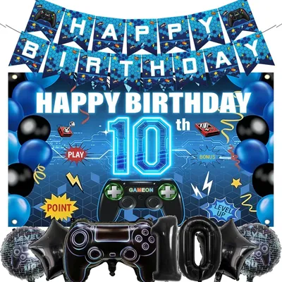 Image de Décoration pour anniversaire sur le thème des jeux vidéo