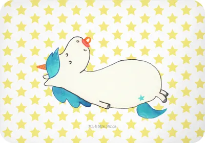 Produktbild von Mr. & Mrs. Panda Kühlschrankmagnet Einhorn Schnuller - Weiß - Geschenk, Baby, Geburtstag, Unicorn, zettelhalter, Geburt, whiteboardmagnet, memomagnet, magnet, Notizhalter