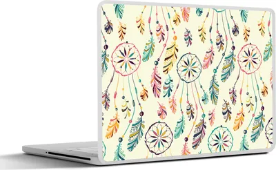 Produktbild von MuchoWow® Laptop Aufkleber Sticker Cover Traumfänger - Regenbogen - Bohème - Mädchen - Muster 31x22.5 cm - Laptop-Deko