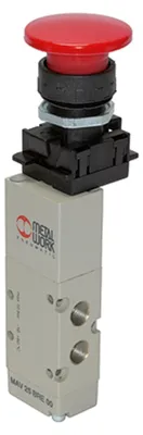 Produktbild von Riegler 5/2-Wegeventil, manuell, Pilztaster, monostabil, G 1/8