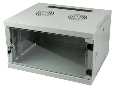 Imagen del producto de ALLNET, armario de red de 19", 4U, de una sola sección, modelo T594/B541mm, color gris claro, serie SMQ