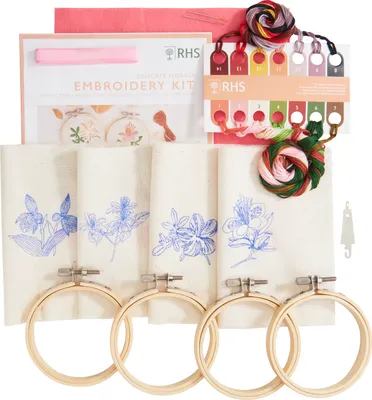 Produktbild von RHS Embroidery Kit Delicate Florals
