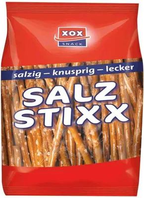 Produktbild von XOX Salz Stixx Laugengebäck Stangen mit Meersalz knusprig 250g
