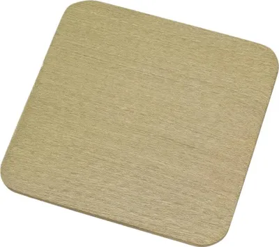 Produktbild von Kerzenteller Aluminium Gold Gebürstet 12x12cm Quadrat Untersetzer Kerzenhalter
