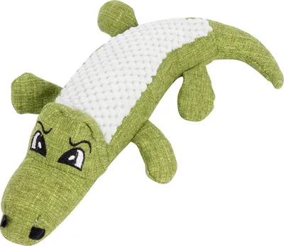 Produktbild von Hundespielzeug, Simulation Krokodilform, Plüsch, bissfest, Molar, Haustier, Stimmspielzeug, Grün