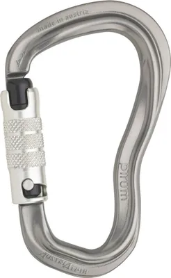 PIRUM 3WegeAutolock Karabiner von Austri Alpin in silberner Farbe; geeignet für Klettern.