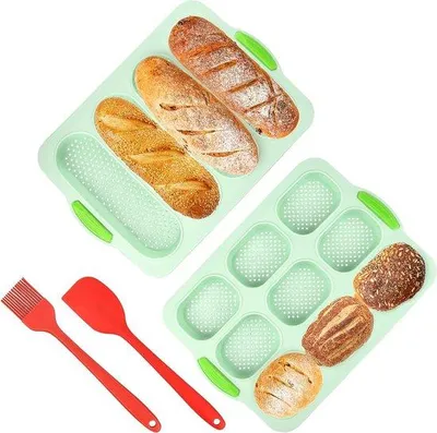 Produktbild von Famanu Silikon-Backform Set - Brot- und Baguetteformen mit Zubehör
