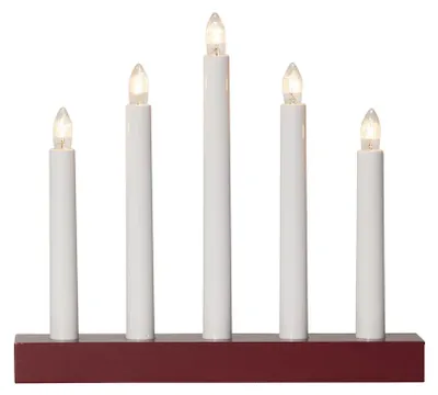 Produktbild von Star Trading 220-31, Leichte Dekorationsfigur, Rot, IP20, Weiß, 5 Glühbirne(n), E10