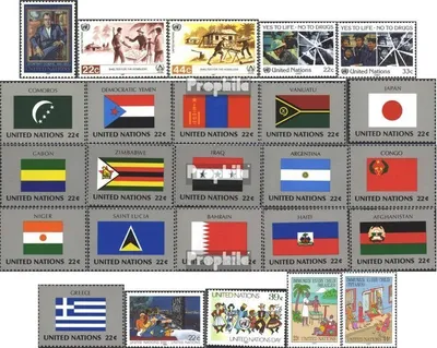 Produktbild von Briefmarken UNO - New York 1987 Mi 519-543 (kompl.Ausg.) Jahrgang 1987 komplett postfrisch Sondermarken