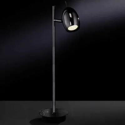 Produktbild von WOFI LED Tischleuchte Quincy Schwarz-Chrom – moderne Schreibtischlampe GU10 schwenkbar 230V