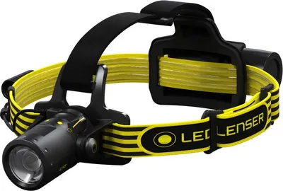 Produktbild von Ledlenser iLH8, Stirnband-Taschenlampe, Schwarz, Gelb, Kunststoff, Tasten, Drehregler, IP68, LED