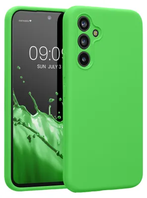 Produktbild von kwmobile Hülle kompatibel mit Samsung Galaxy A54 5G - Hülle Silikon gummiert - Handyhülle - Handy Case in Limettengrün