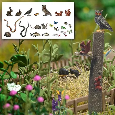 Image de Busch 1153 - Coffret petits animaux HO - non peint