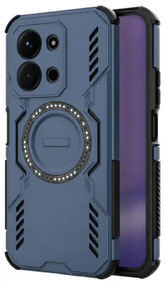 Zdjęcie produktu dla Techsuit etui z magnetycznym Xiaomi Redmi 15C 4G Redmi 15C 5G - niebieskie