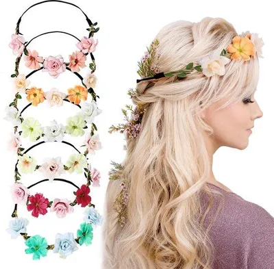 Produktbild von Famanu Blumenkrone Haaraccessoires für Damen und Mädchen - Set von 6