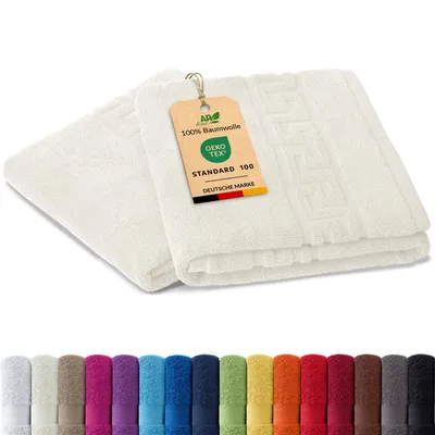 Zdjęcie produktu dla Zestaw 2 ręczników ARIZONA – frotte 700 g/m² dostępne w 9 rozmiarach, rozmiar: zestaw 2 dywaników łazienkowych 50 x 70 cm, kolor: naturalny