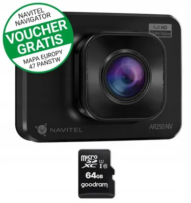 Zdjęcie produktu dla Kamera samochodowa Navitel AR250 NV Full HD czarna