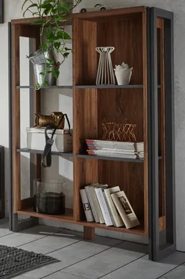 Produktbild von Regal "Auburn" Eiche grau Regalschrank 90 x 140 cm Bücherregal