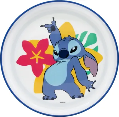 Zdjęcie produktu dla Disney Stitch – Antypoślizgowy talerzyk do mikrofalówki (19,6 cm, bez BPA, licencjonowany)