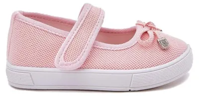 Produktbild von Mädchen Ballerinen Klettverschluss Schuhe für den Kindergarten Tulle Rosa Gr.24