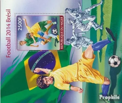 Produktbild von Briefmarken Niger 2014 Mi Block 288 (kompl. Ausg.) postfrisch Brasilien 2014