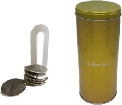 Produktbild von Kaffeepaddose Metall 17,5 x 8 cm Ø