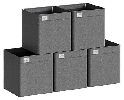 Zdjęcie produktu dla Pudełka do przechowywania składane 5 sztuk z uchwytami materiał organizer
